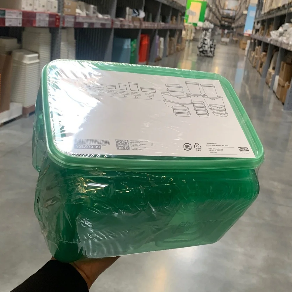 IKEA pruta Green Food Storage Container Set new to go leftovers must have new